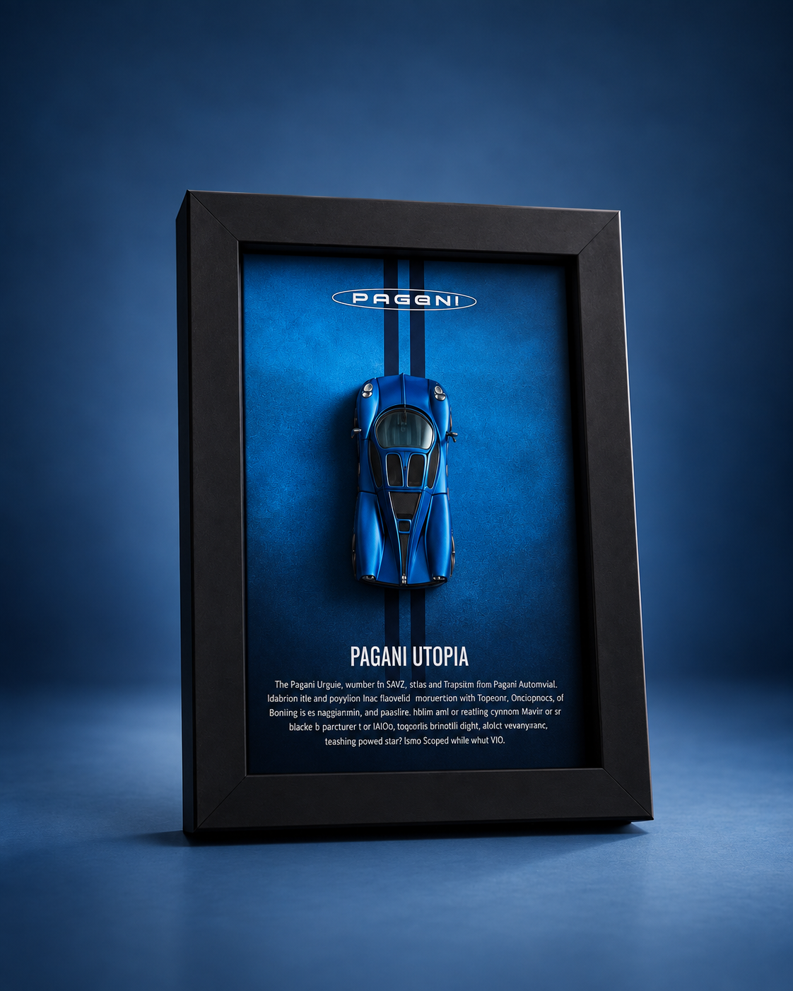 Pagani Utopia 3d Hotwheels Car Frame (blue)