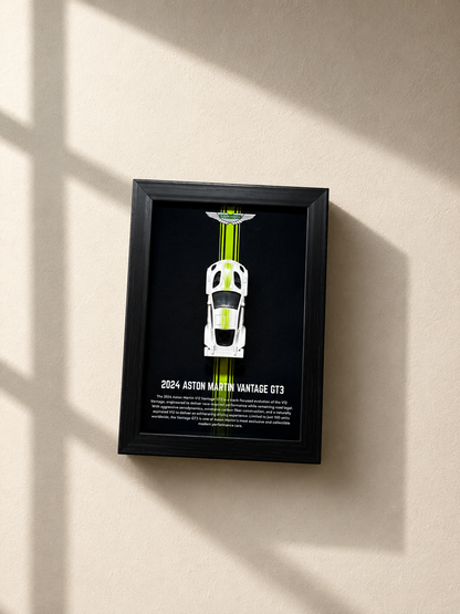 Aston Martin Vantage GT3 3D Car Frame Detachable Hot Wheels Diecast
