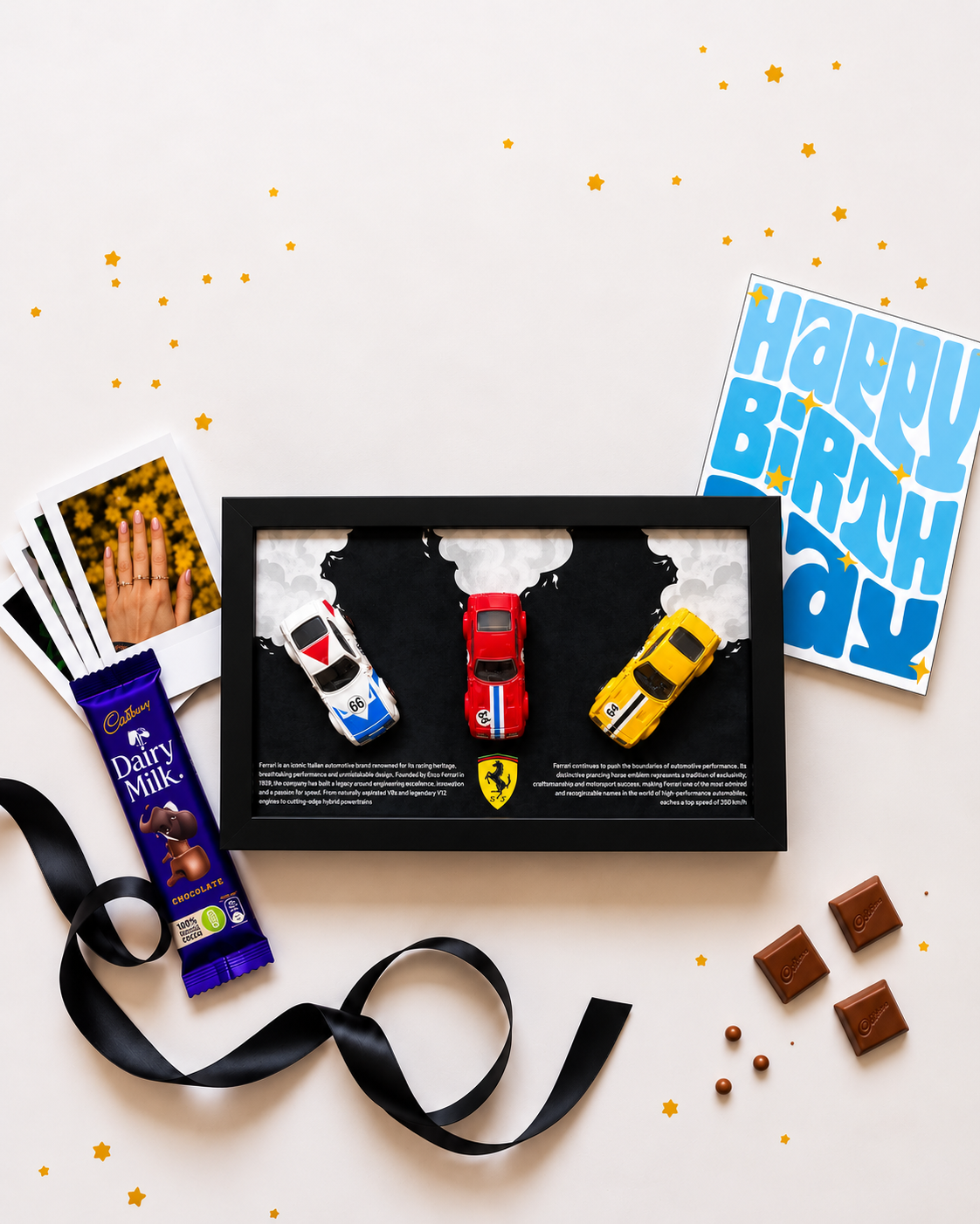 Ferrari Racing Triple Drive Birthday Frame Hamper