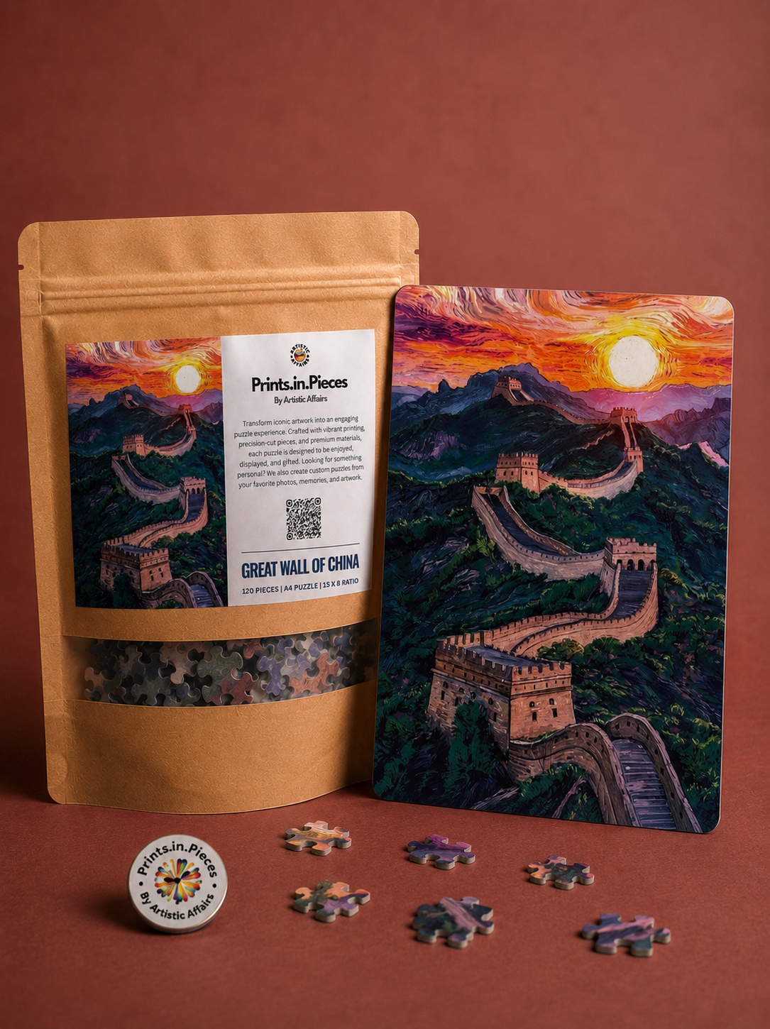 Great Wall of China Sunset Puzzle