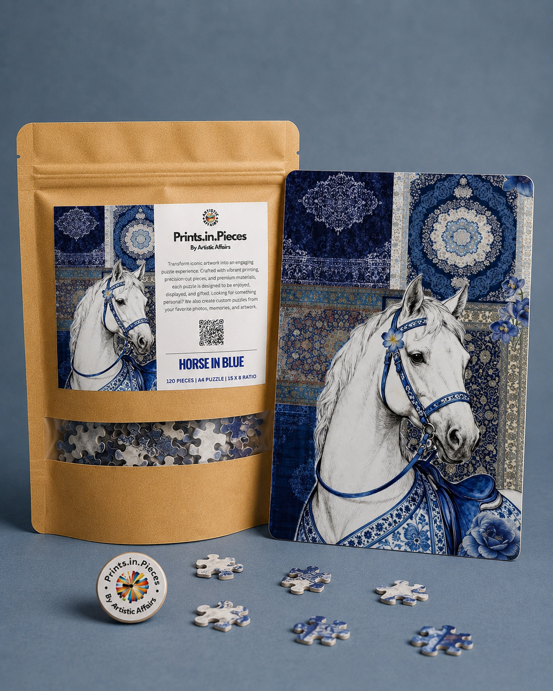 Horse in Blue Puzzle
