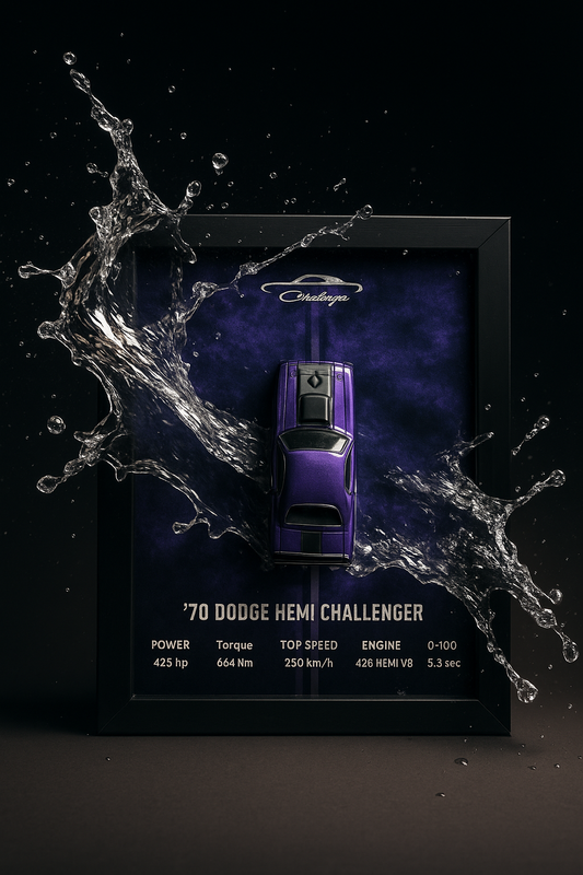 Hemi Dodge Challenger Hotwheels Car Frame (purple)