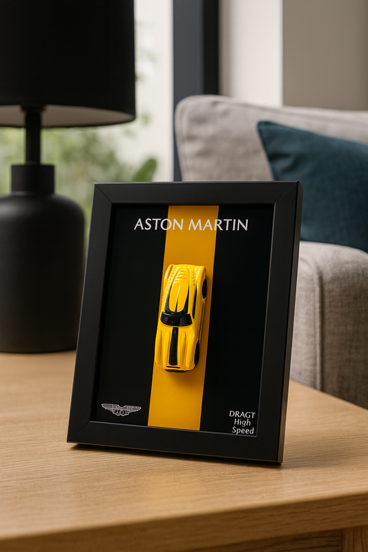 Aston Martin (yellow) 3d Hotwheels Car Frame