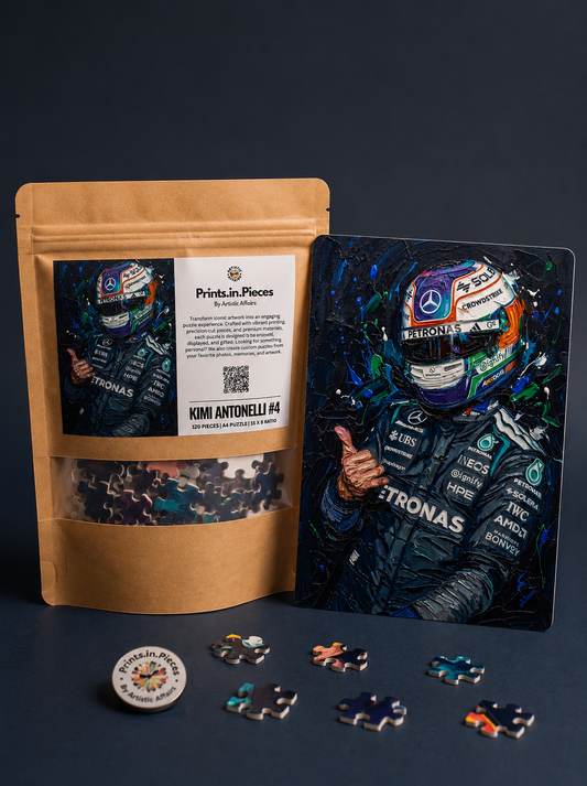 Kimi Antonelli Mercedes F1 Puzzle #4 — Painterly Art 120 Piece