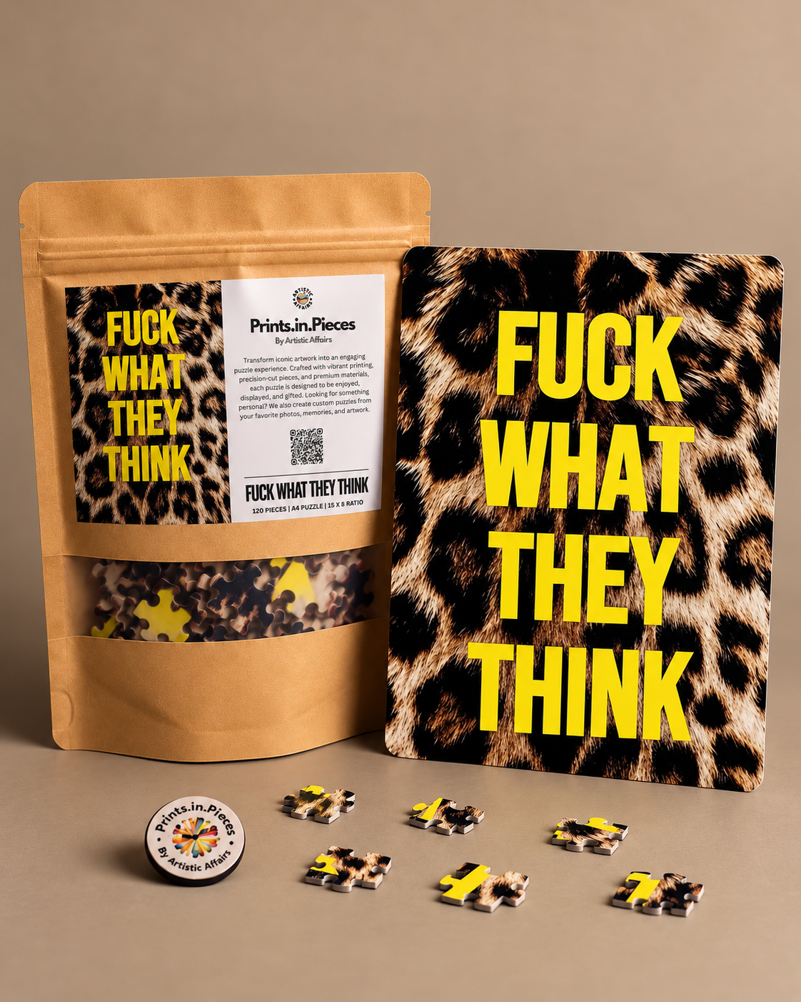 F*ck What They Think Leopard Jigsaw Puzzle