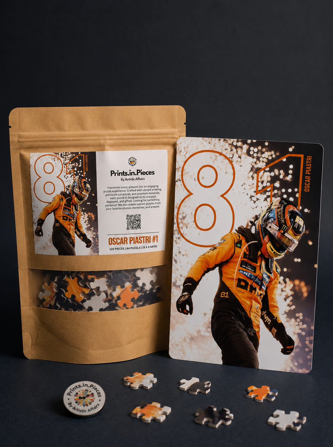 Oscar Piastri McLaren F1 Puzzle #1 — 81 Race Number 120 Piece