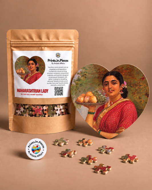 Maharashtrian Lady Heart-Shaped Puzzle