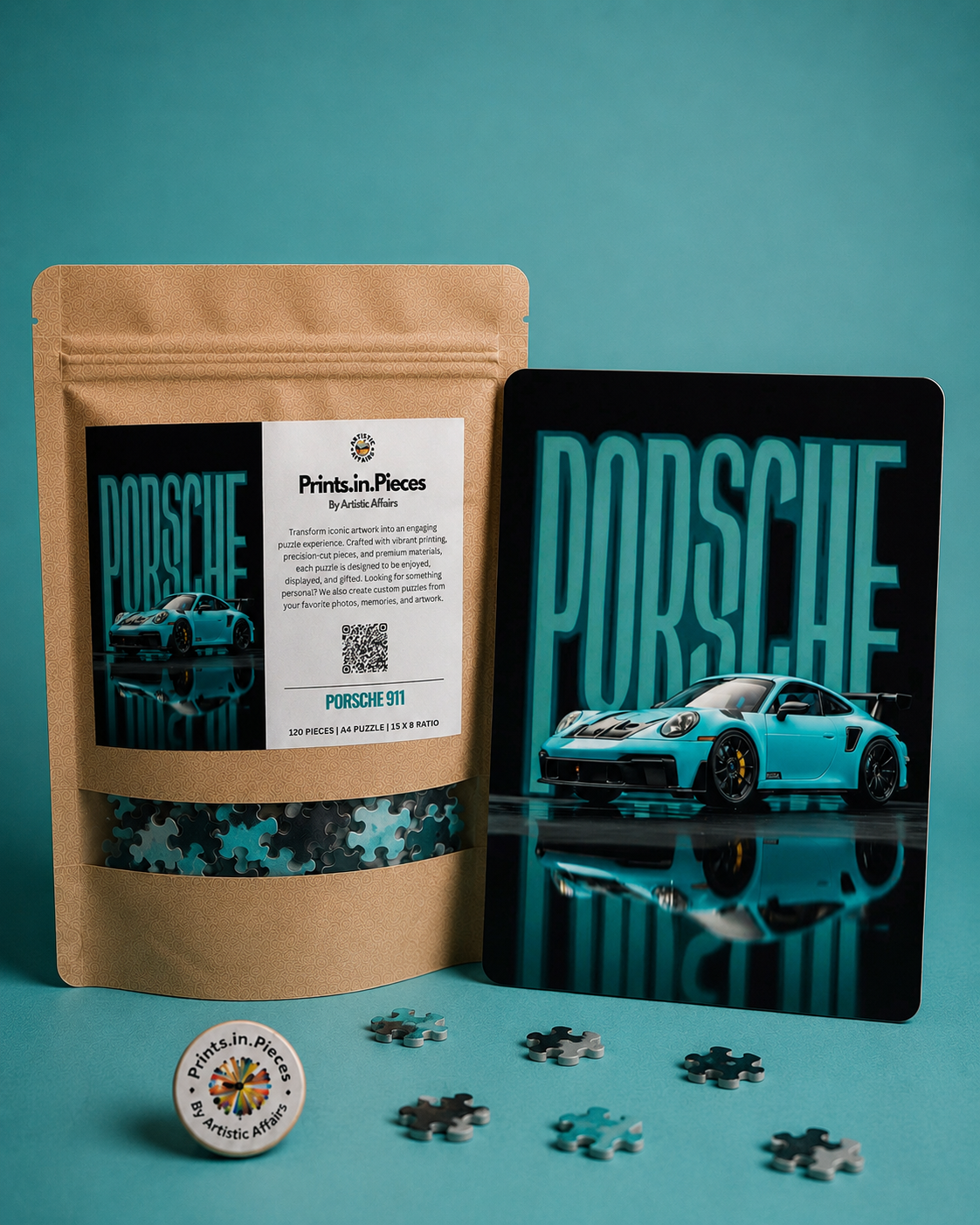 Porsche 911 Puzzle (Teal)