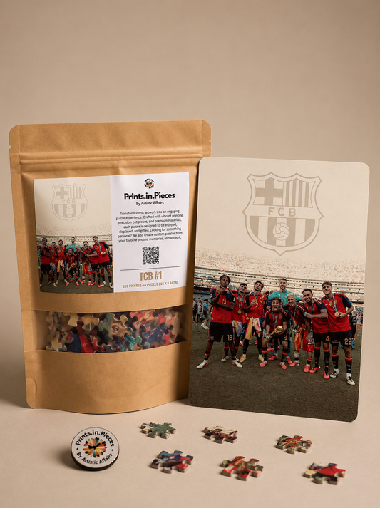 FC Barcelona Team Celebration Puzzle – 120 Piece Football Puzzle
