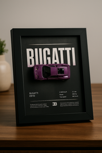 Bugatti EB110 3d Hotwheels Car Frame (purple) | Artistic Affairs