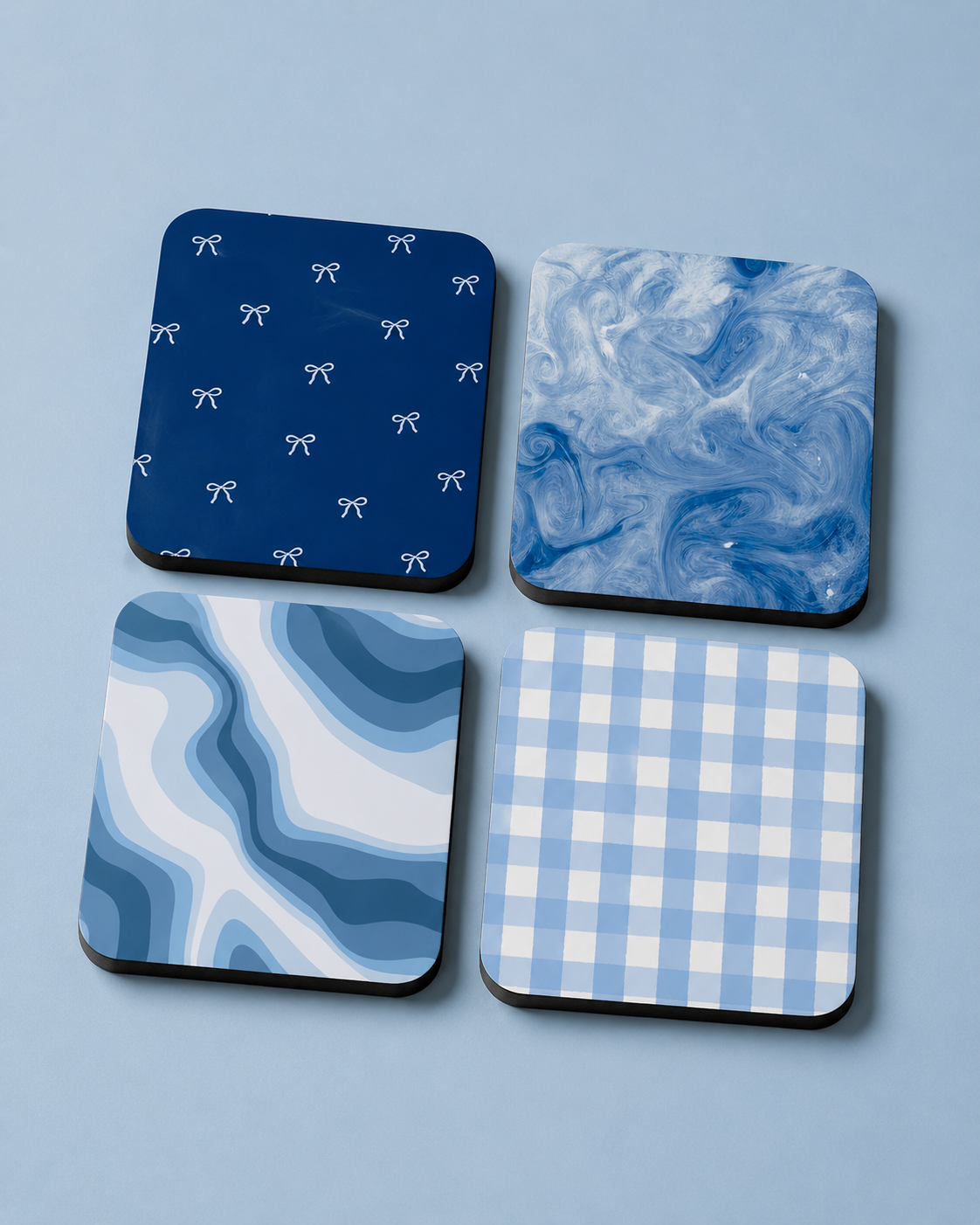 Blue Aesthetic Coaster Set