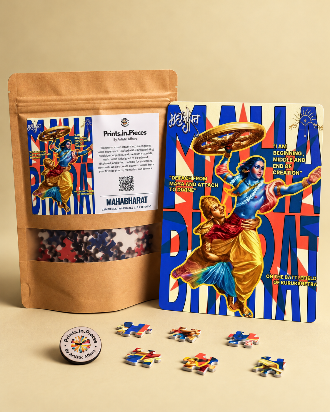 Mahabharat Krishna and Arjuna Jigsaw Puzzle