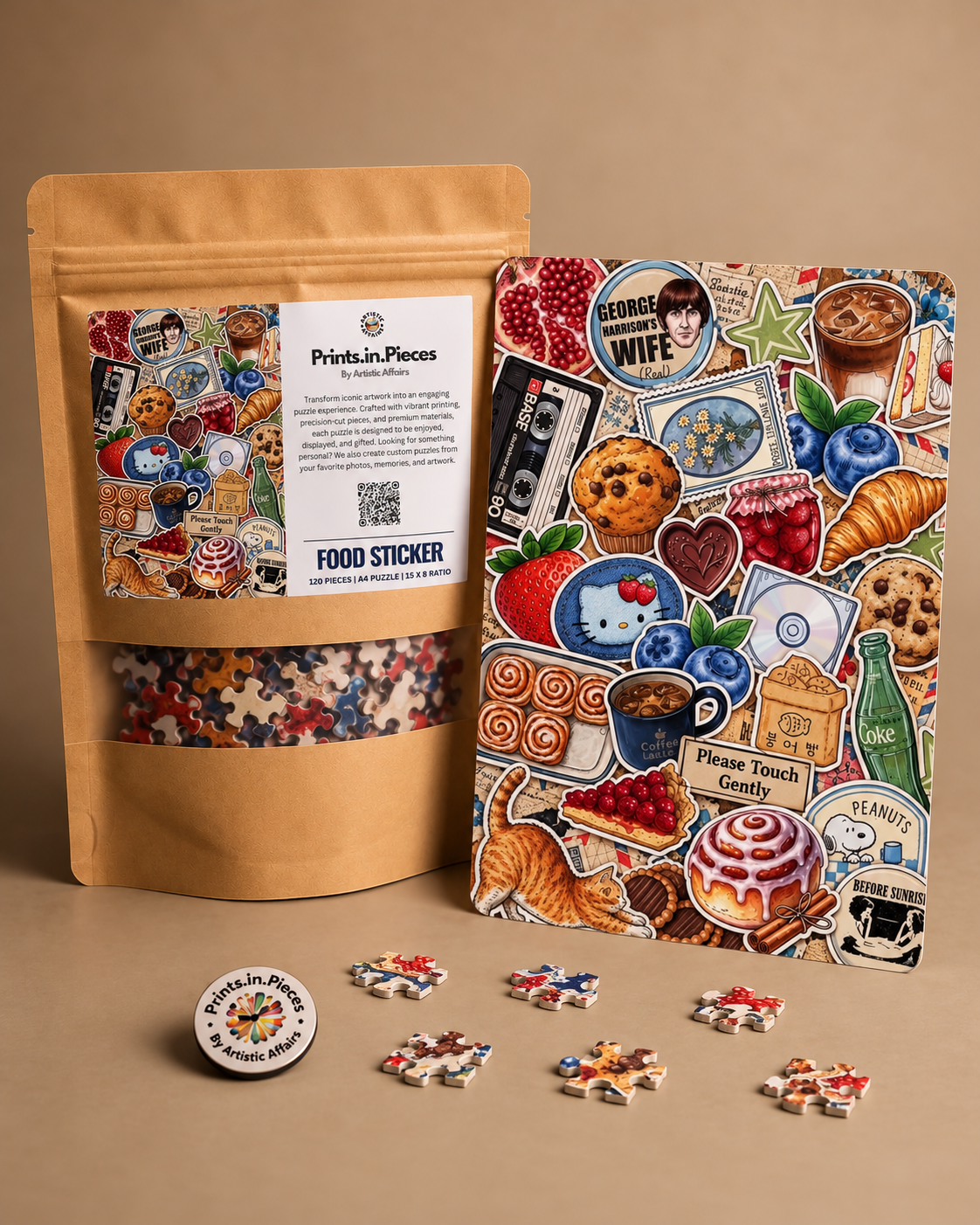 Food Sticker Collage Jigsaw Puzzle