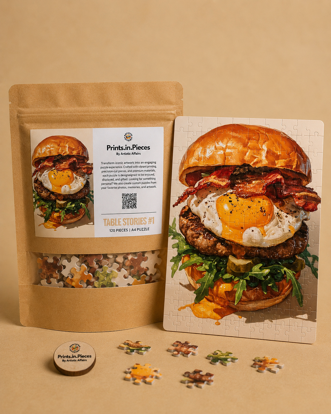 Table Stories #1 | 120 Piece A4 Food Art Jigsaw