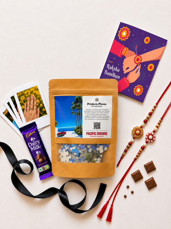 Iconic Artwork Puzzle Rakhi Hamper
