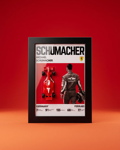 Michael Schumacher Ferrari F1 Hotwheels 3D Car Frame | Legends Edition