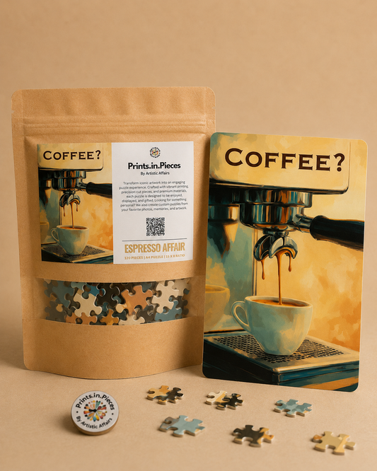 Espresso Affair Puzzle | 120 Piece A4 Coffee Jigsaw