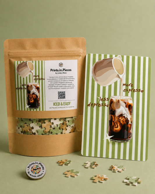 Iced & Easy Puzzle | 120 Piece A4 Coffee Jigsaw