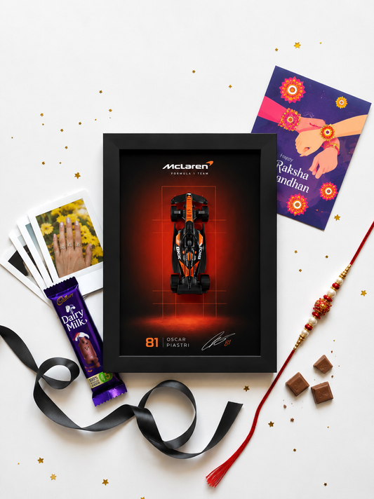 McLaren F1 Oscar Piastri Framed Poster Rakhi Hamper