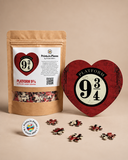 Platform 9¾ Heart-Shaped Puzzle