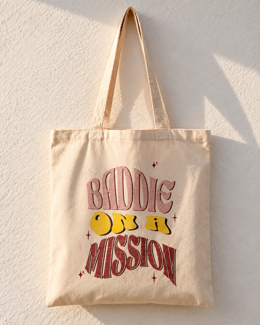 Baddie Or Mission Vintage Aesthetic Tote Bag