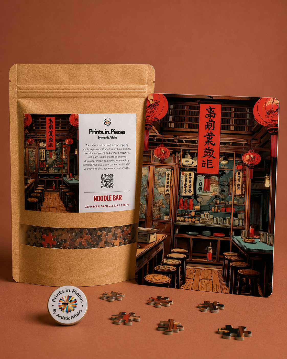 Noodle Bar Asian Restaurant Interior Puzzle