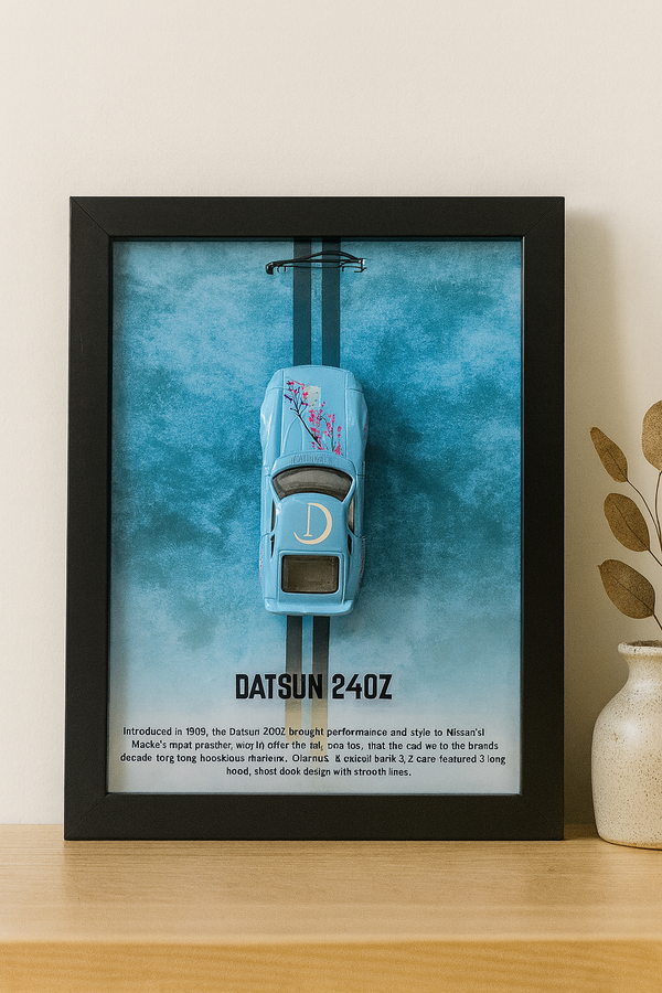 Datsun 240Z 3d Hotwheels Car Frame (Blue)