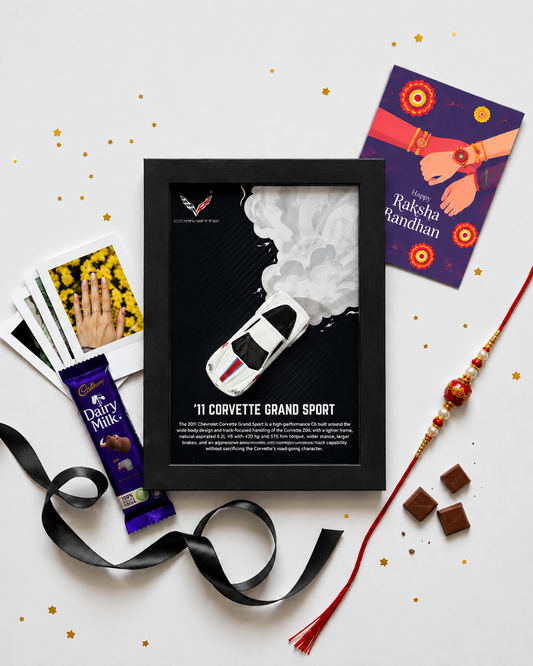 Corvette Grand Sport Rakhi Car Frame Hamper