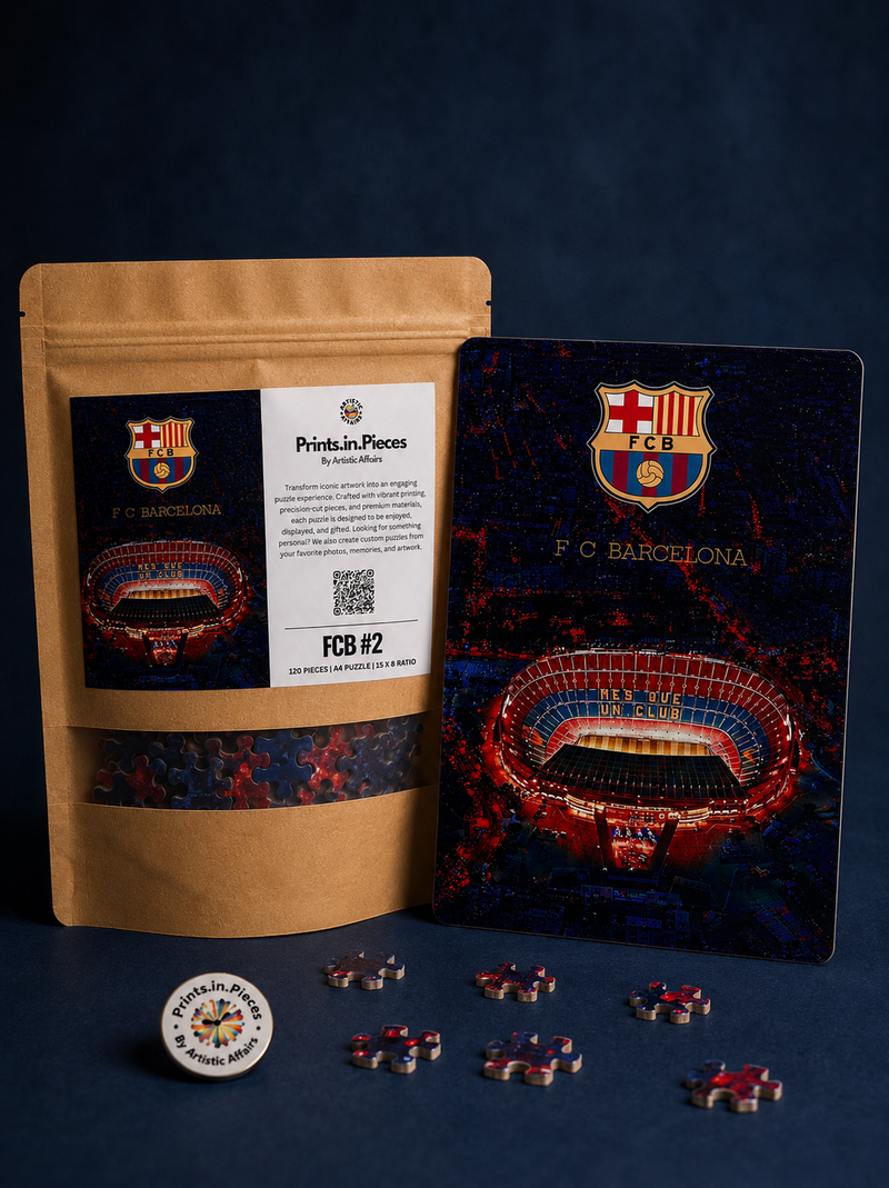 FC Barcelona Puzzle — 120 Piece Camp Nou Stadium Art