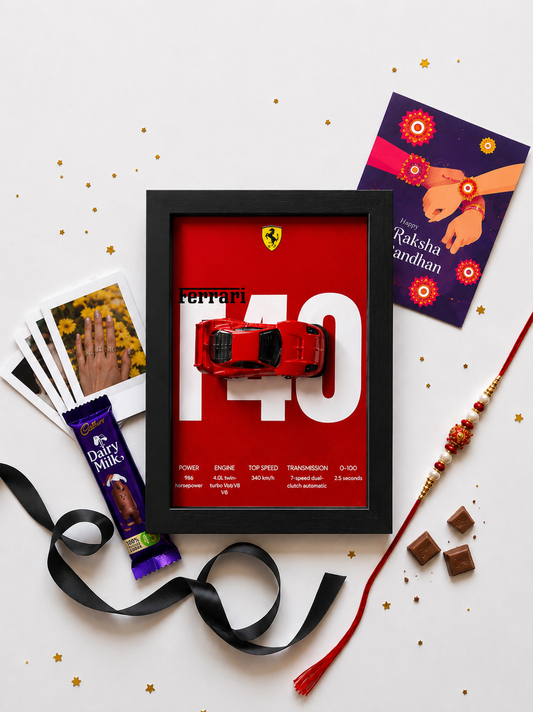 Ferrari F40 3D Car Frame Raksha Bandhan Hamper