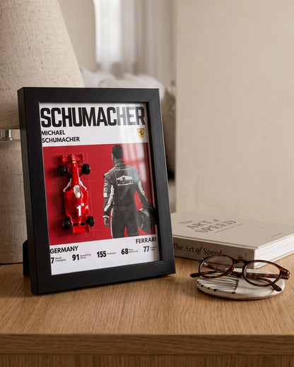 Michael Schumacher Ferrari F1 Hotwheels 3D Car Frame | Legends Edition