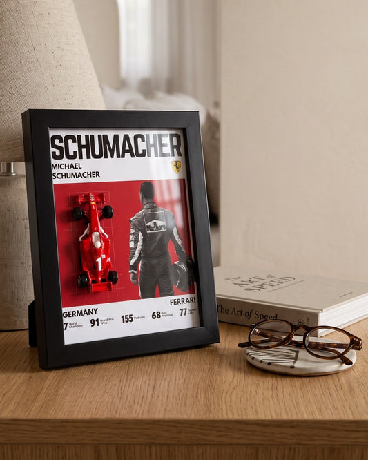 Michael Schumacher Ferrari F1 Hotwheels 3D Car Frame | Legends Edition