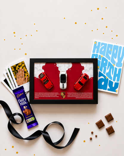 Porsche Triple Drive Birthday Frame Hamper