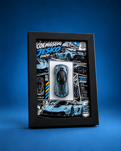 Koenigsegg Jesko 2020 3D Hot Wheels car frame, main view