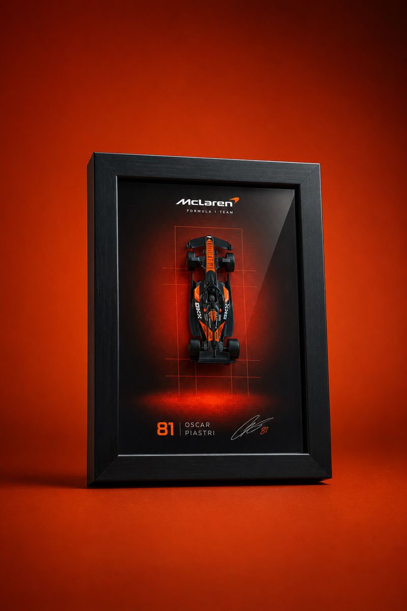 McLaren MCL38 Formula 1 3D Shadow Box Frame – Oscar Piastri #81