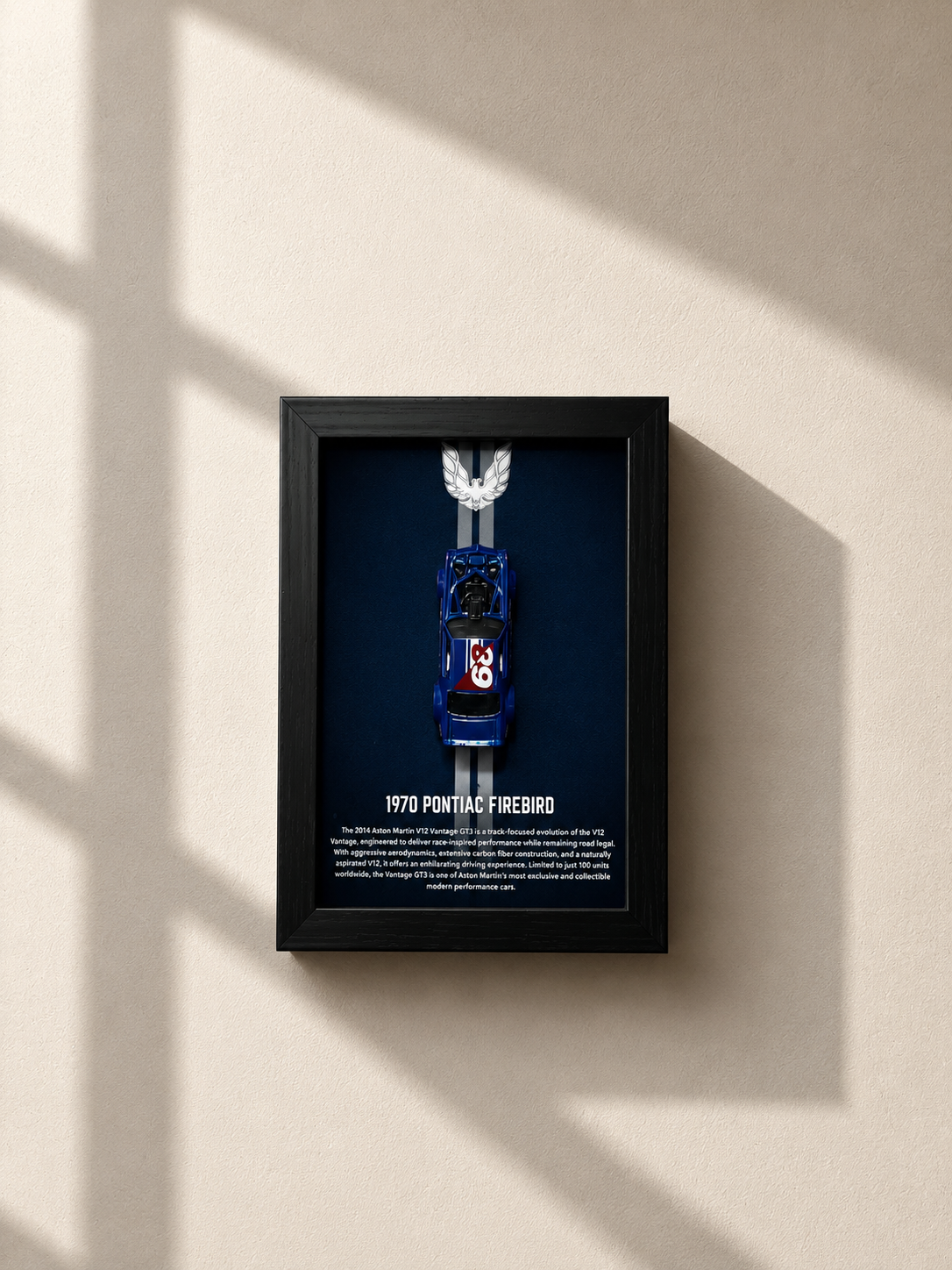 1970 Pontiac Firebird 3D Car Frame Detachable Hot Wheels Diecast