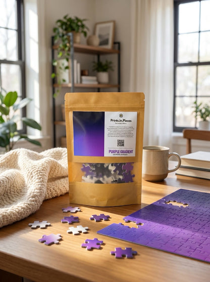 Purple Gradient Puzzle — 120 Piece A4 Abstract Jigsaw