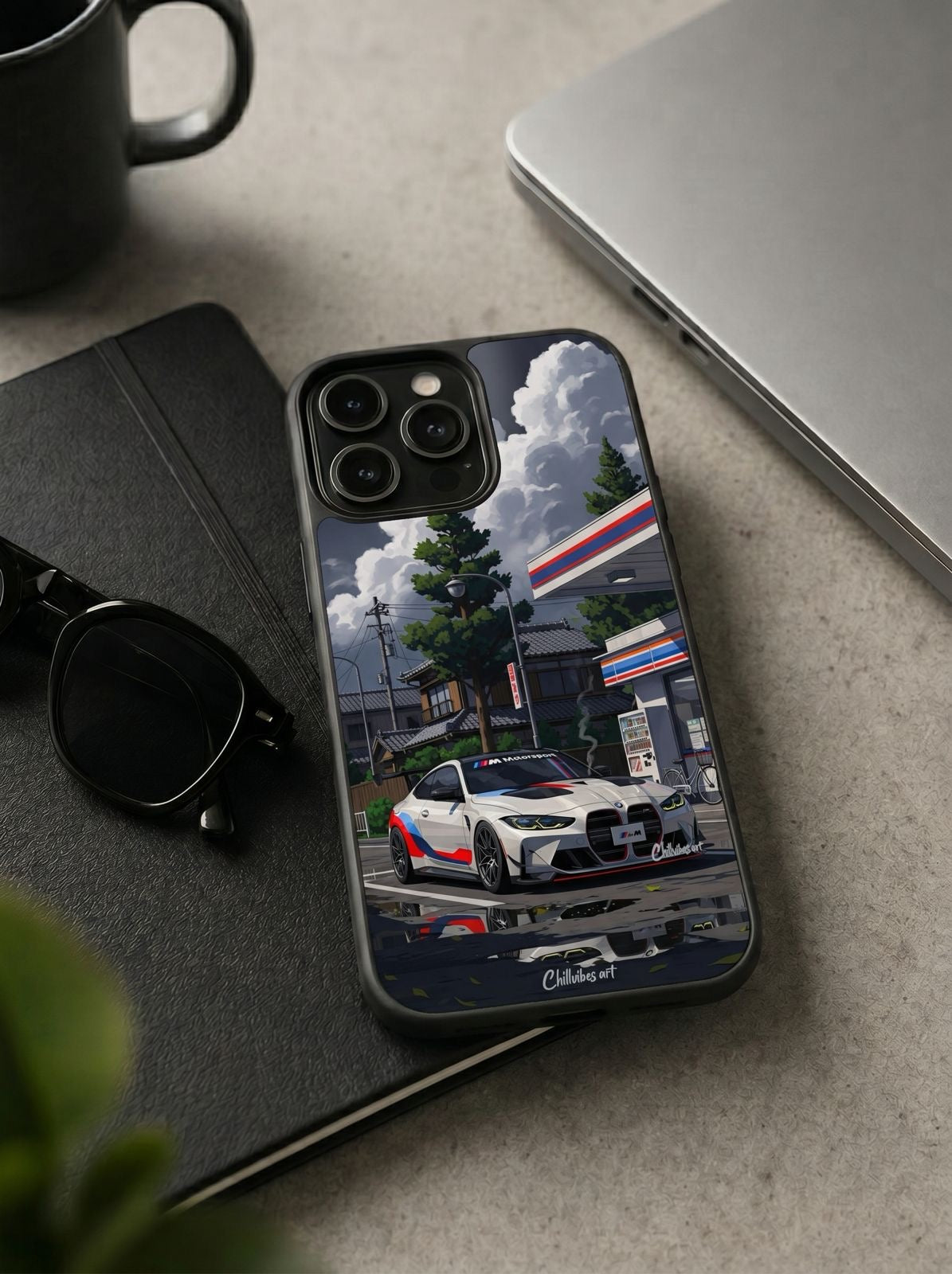 BMW M4 Japan Anime Art Phone Case