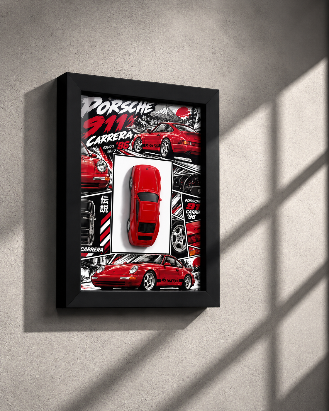 Porsche 911 Carrera '96 3D Car Frame(Manga Edition)
