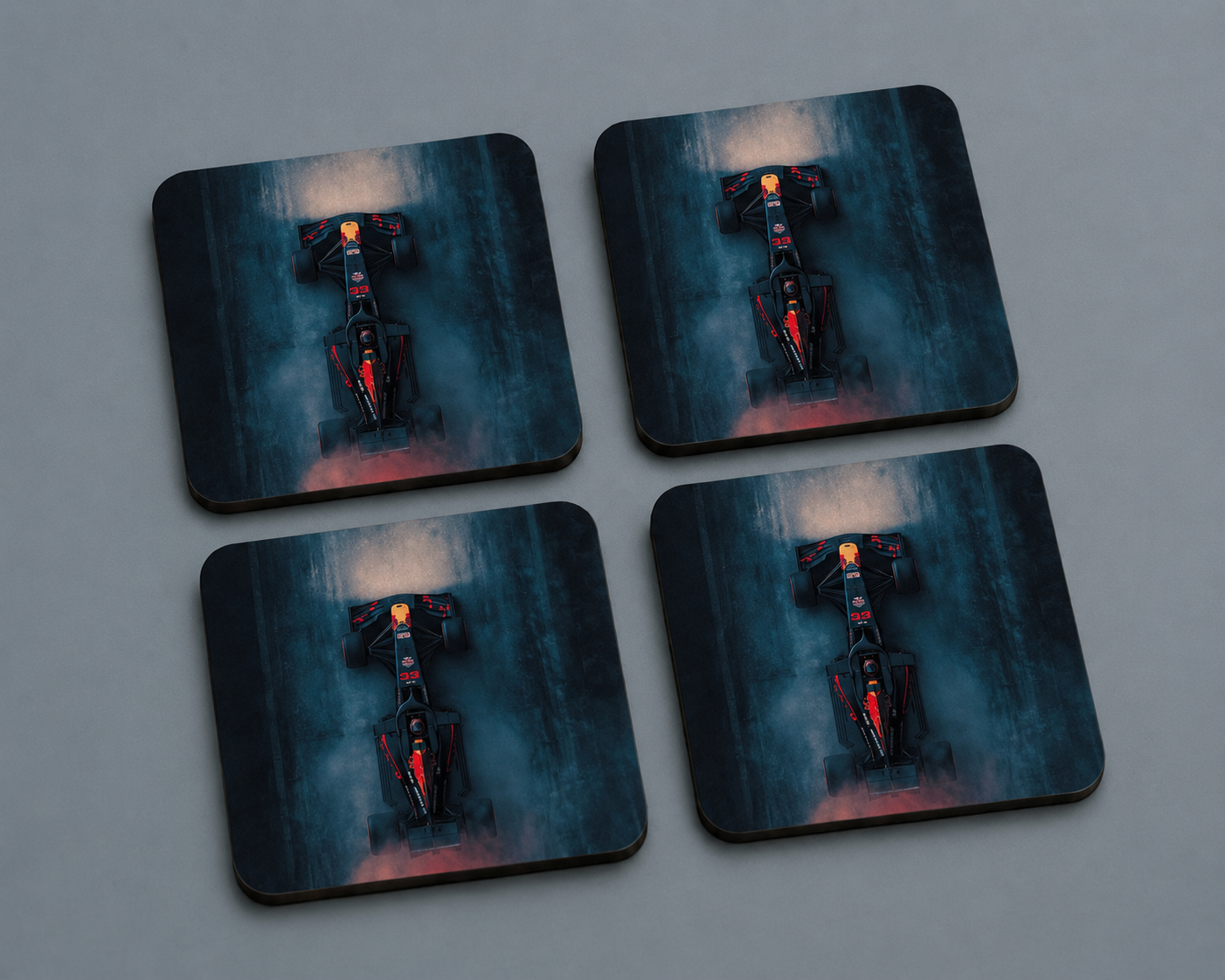 Red Bull F1 Racing Car 10 x 10 cm drink coaster by Artistic Affairs