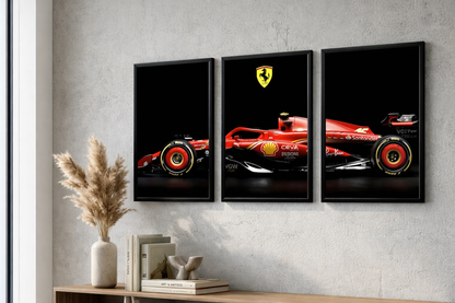 3 Piece A4 Car Poster Set Wall Art - Racing Car Prints India View 2 - Artistic Affairs