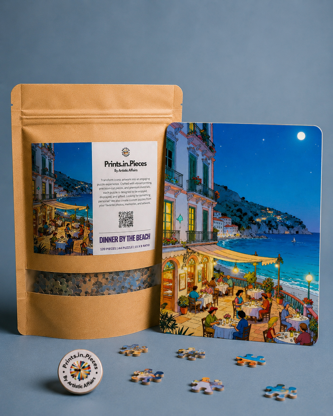 Dinner by the Beach Coastal Restaurant Puzzle