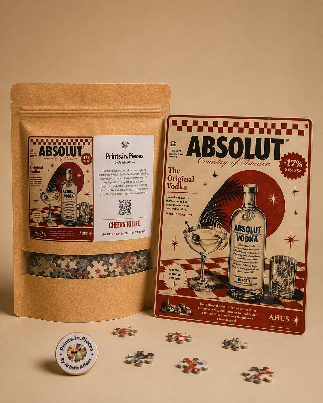 Absolut Vodka Vintage Ad Puzzle
