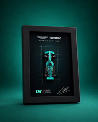 Lance Stroll Aston Martin F1 3D car frame with diecast car by Artistic Affairs