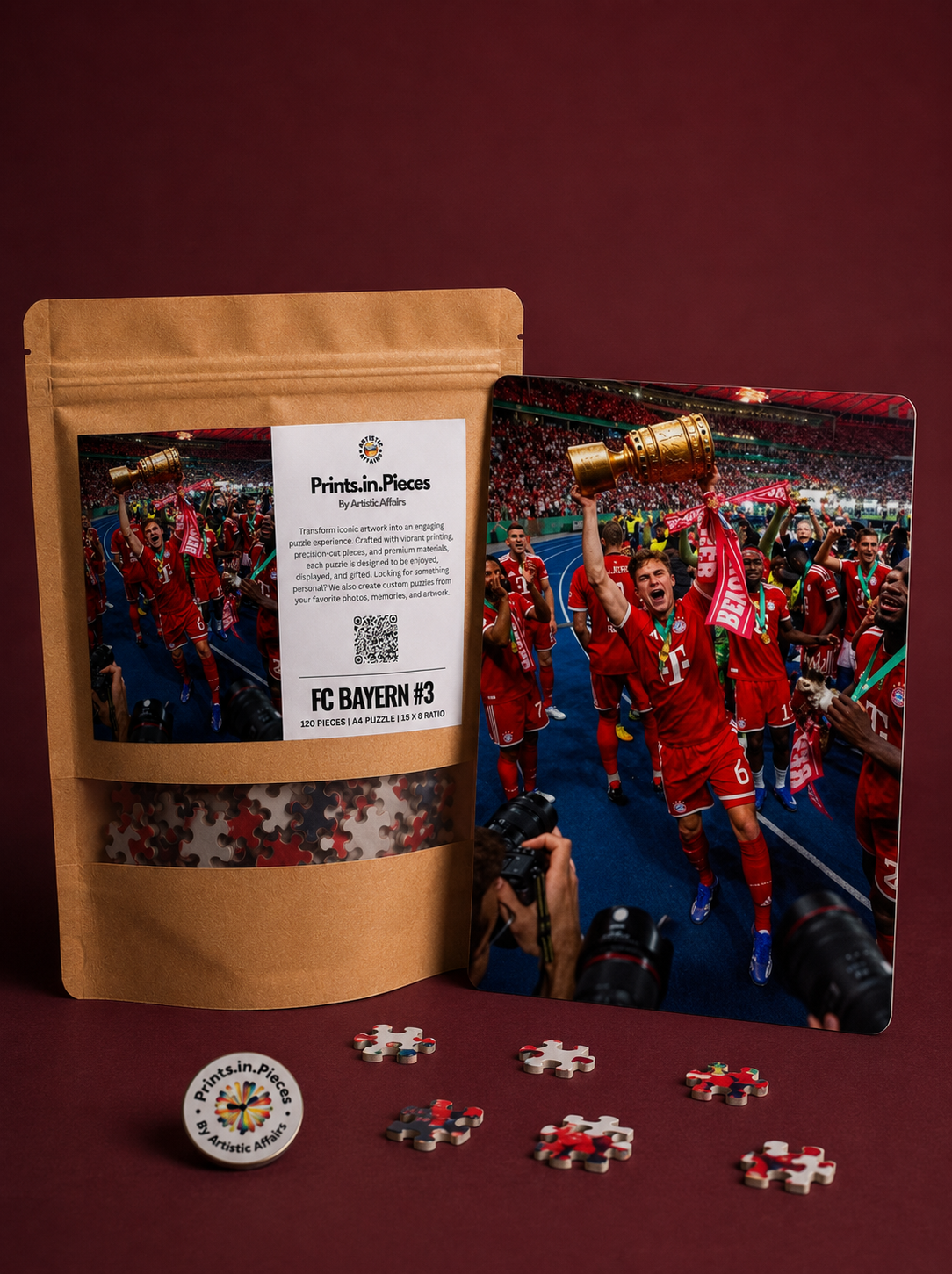FC Bayern Munich Puzzle — 120 Piece Trophy Celebration Art