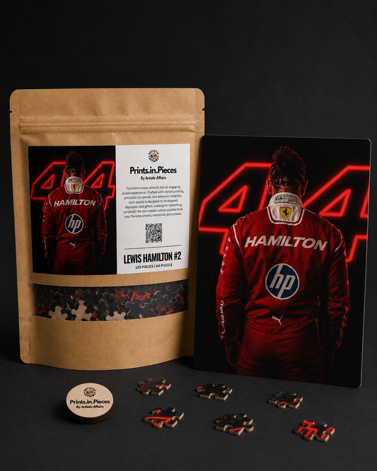 Lewis Hamilton Ferrari F1 Puzzle #2 — 120 Piece Neon 44 Collectible