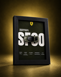 Ferrari SF90 3D car frame with Hot Wheels diecast car by Artistic Affairs