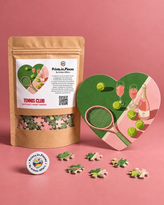 Tennis Club Heart-Shaped Puzzle
