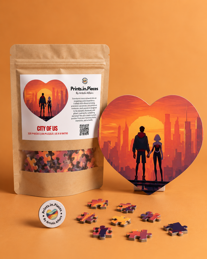 Spider-Man Couple Heart Shaped Puzzle