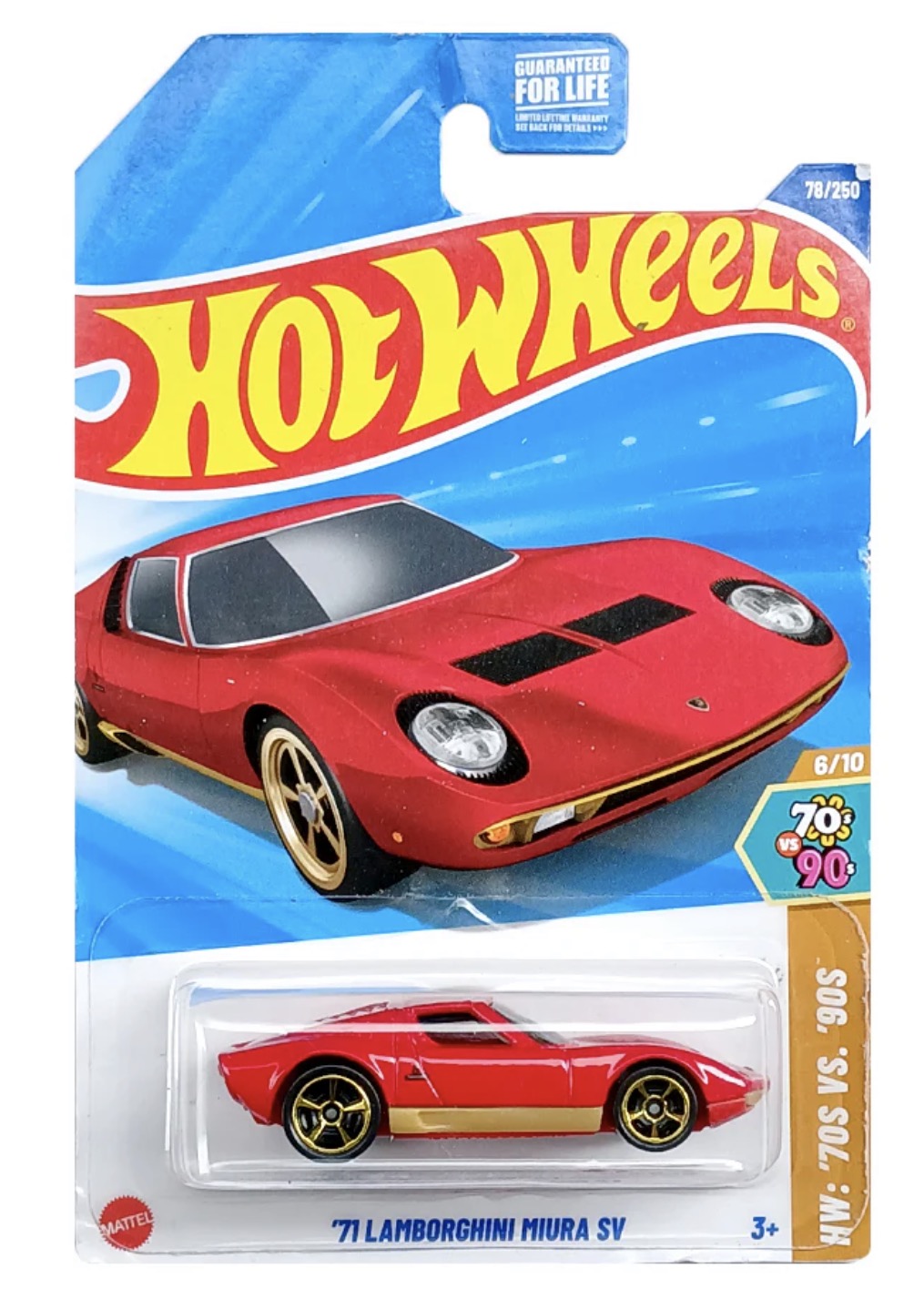 EXCLUSIVES Hot Wheels '71 Lamborghini Miura SV- Red